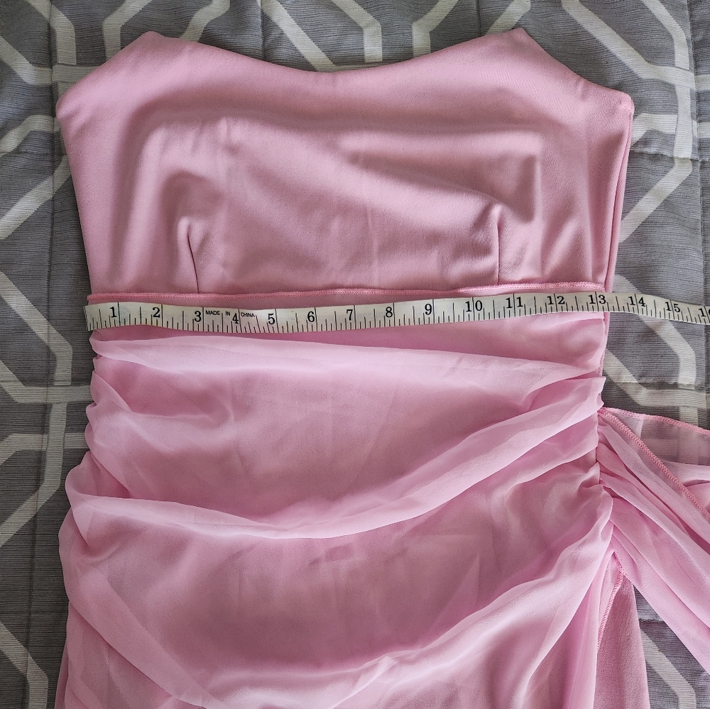 Pink Strapless Dress - Picture 3 of 5